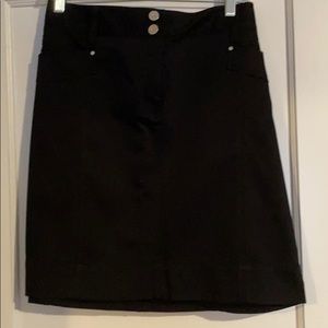 Black Denim Skirt